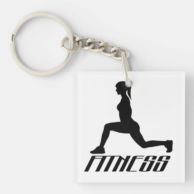 Llavero Chica de fitness (Frente)