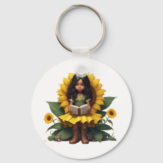 Llavero Chica de girasol Chibi