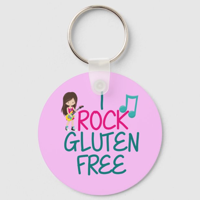 Llavero Chica de Gluten Free Rock Star (Anverso)