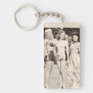 Llavero Chica de imagen sexy Vintage Pin up Photo Keychain