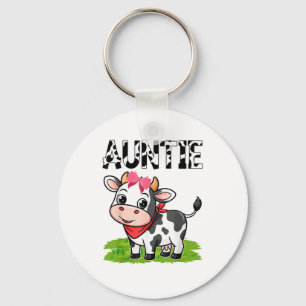Llavero Chica de la familia Cow Auntie Cumpleaños