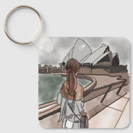 Llavero Chica de la Ópera de Sydney.