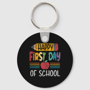 Llavero Chica De Lápiz Feliz Primer Día De Enseñanza Escol