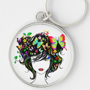 Llavero Chica de mariposa 1A Keychain