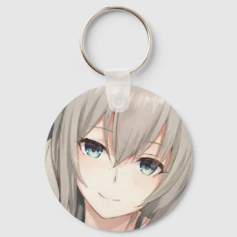 Llavero Chica de pelo gris anime aqua eyes keychain
