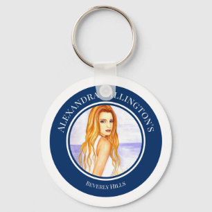Llavero Chica de pelo rubio en la ducha nupcial en círculo