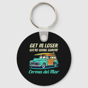 Llavero Chica de surf de la playa Corona Del Mar mujeres h