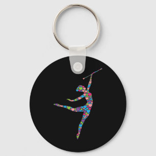 Llavero Chica de torbellino de tambor - Silhouette Dancing