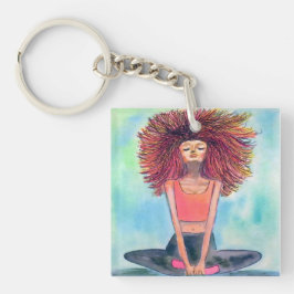 Llavero Chica de yoga arte de serenidad