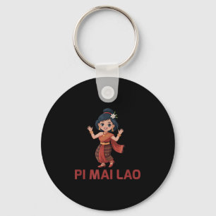 Llavero Chica del Año Nuevo Laos Pi Mai Lao