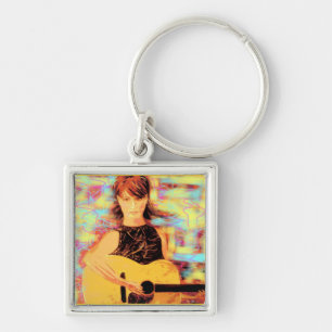 Llavero chica del folksinger