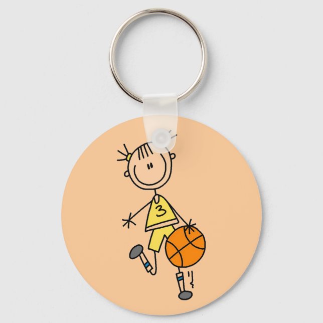 Llavero Chica Discotecas y regalos de baloncesto (Anverso)