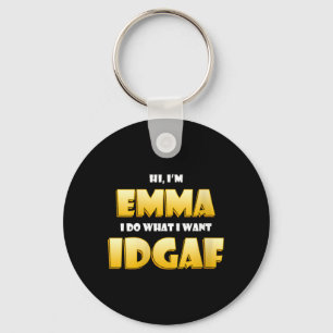 Llavero Chica divertida de Emma broma IDGAF Meme Halloween