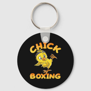 Llavero Chica divertida de kickboxing lucha linda patada b