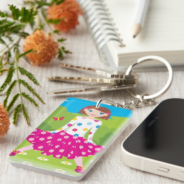 Llavero Chica En Una Keychain De Park (Subido por el creador)