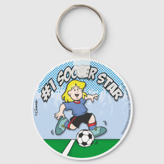 Llavero Chica Estrella de Fútbol