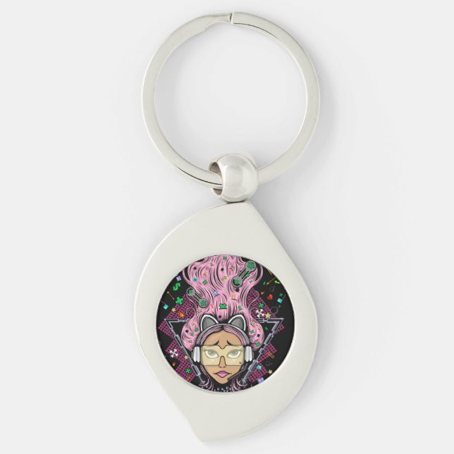 Llavero Chica Gamer (Anverso)