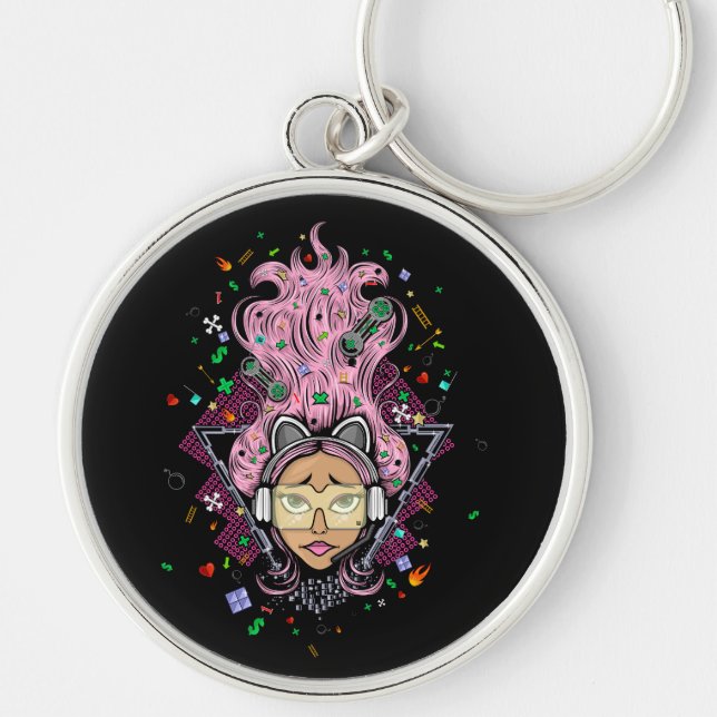Llavero Chica Gamer (Frente)