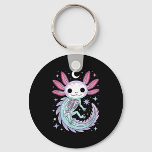 Llavero Chica goth pastel kawaii esqueleto lindo ajolote