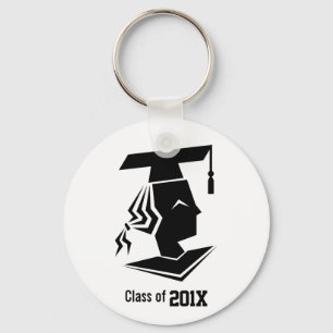 Llavero Chica Graduando Clase Año Memento Personalizado