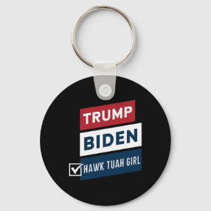 Llavero Chica Hawk Tuah Vs Trump Biden Elecciones Política