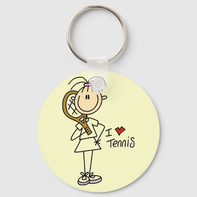 Llavero Chica I Love Tennis Tshirts and Gifts (Anverso)