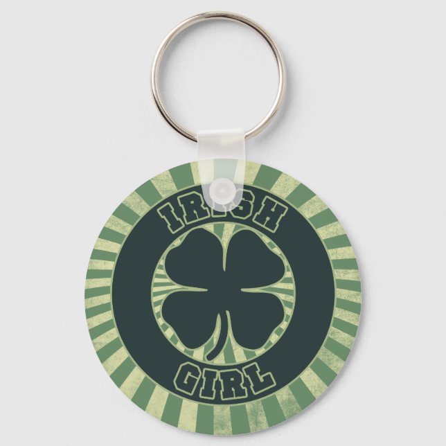 Llavero Chica irlandés Shamrock (Anverso)