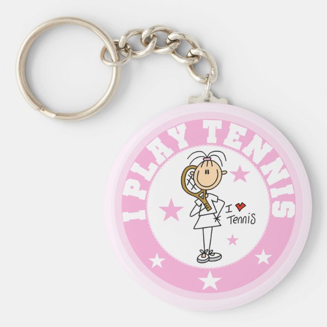 Llavero Chica Juego camisetas de tenis y regalos (Frente)