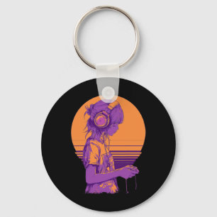 Llavero Chica jugadora de anime retro