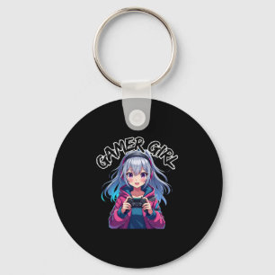 Llavero Chica jugadora de videojuegos Anime Videojuego Muj