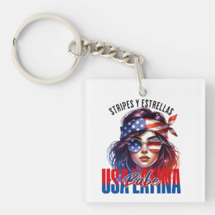 Llavero Chica Latina  Día de la Independencia del 4 de Jul