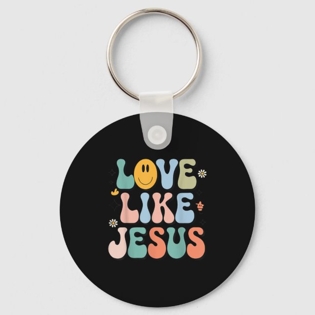 Llavero Chica Love Like Jesus Cute Christian Toddler Groov (Anverso)