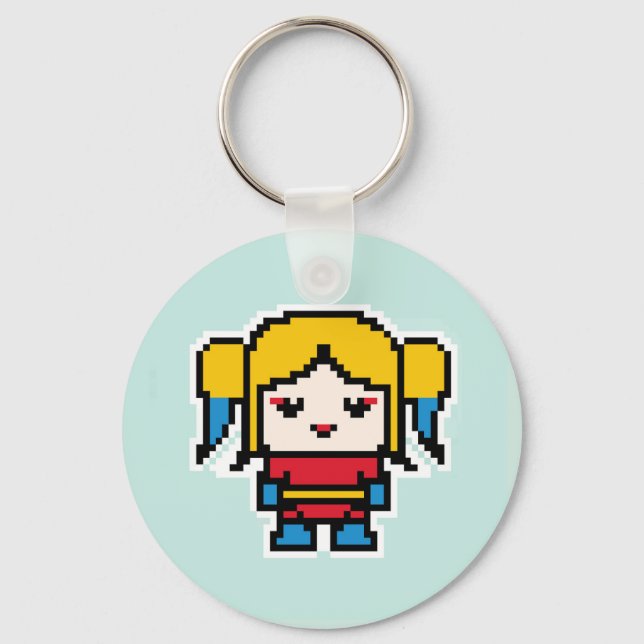 Llavero Chica mala pixelada linda (Anverso)