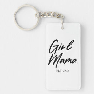 Llavero Chica Mamá Personalizado Año Este Mínimo Mamá Madr
