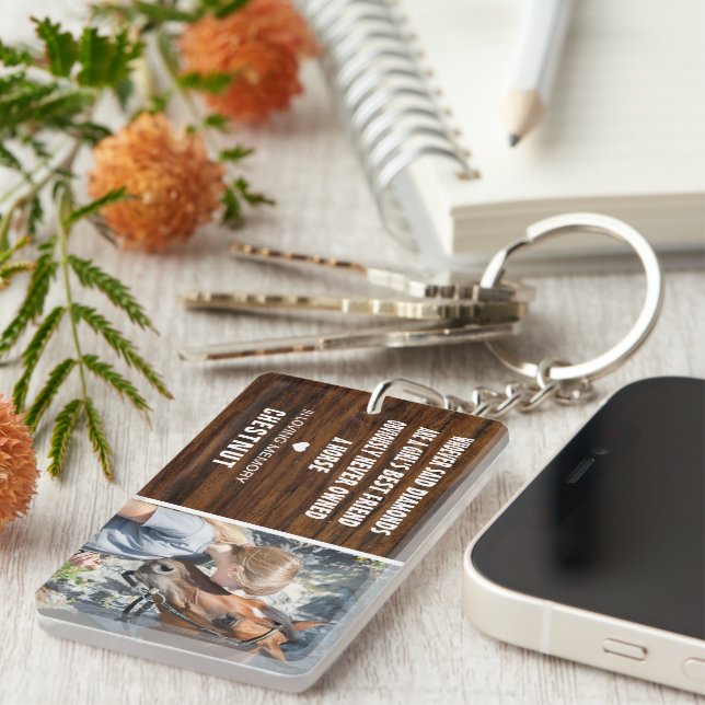 Llavero Chica Mejor Amigo | Monumento a la Foto Rustica de (Frente Derecha)