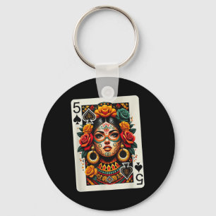 Llavero Chica Mexicana Fiesta Cinco De Mayo Carta Juego