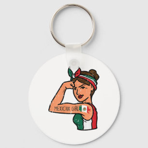 Llavero Chica mexicana Mujer Rosie Riveter Cinco De Mayo F
