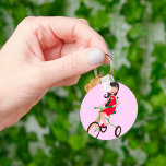 Llavero Chica Montando Una Cadena Clave De Bicicletas<br><div class="desc">Chica Montando Una Cadena Clave De Bicicletas</div>