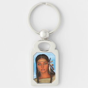 Llavero Chica nativo americano