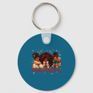 Llavero Chica negra africana americana melanina Navidad Sa