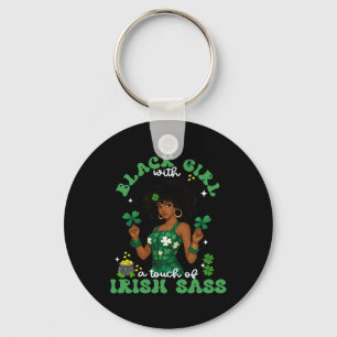 Llavero Chica Negra Con S Irlandesa Día de San Patricio Or