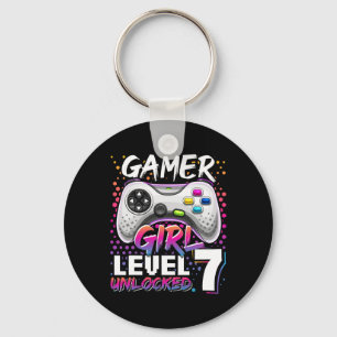 Llavero Chica Nivel 7 Videojuego desbloqueado Séptimo Rega
