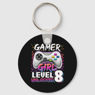 Llavero Chica Nivel 8 Videojuego desbloqueado 8Regalo de c