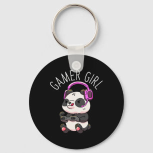 Llavero Chica Panda Gaming Pandas Videojuego Mujeres Chica