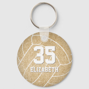 Llavero chica personalizado nombre mochila de voleibol dor