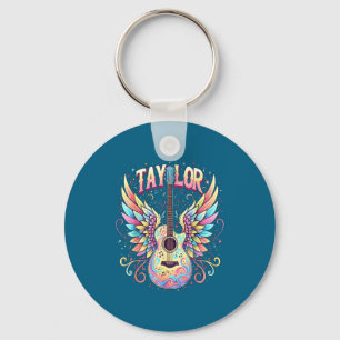 Llavero Chica retro taylor nombre groovy 70's 80's