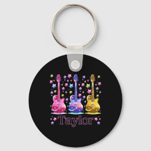 Llavero Chica Retro Taylor Nombre Groovy personalizado 8