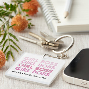 Llavero Chica rosa moderno Jefe mejor regalo para Girly