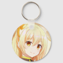 Chica rubio sonriente con ojos ámbar anime manga