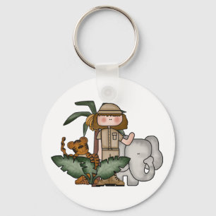 Llavero Chica Safari Keychain